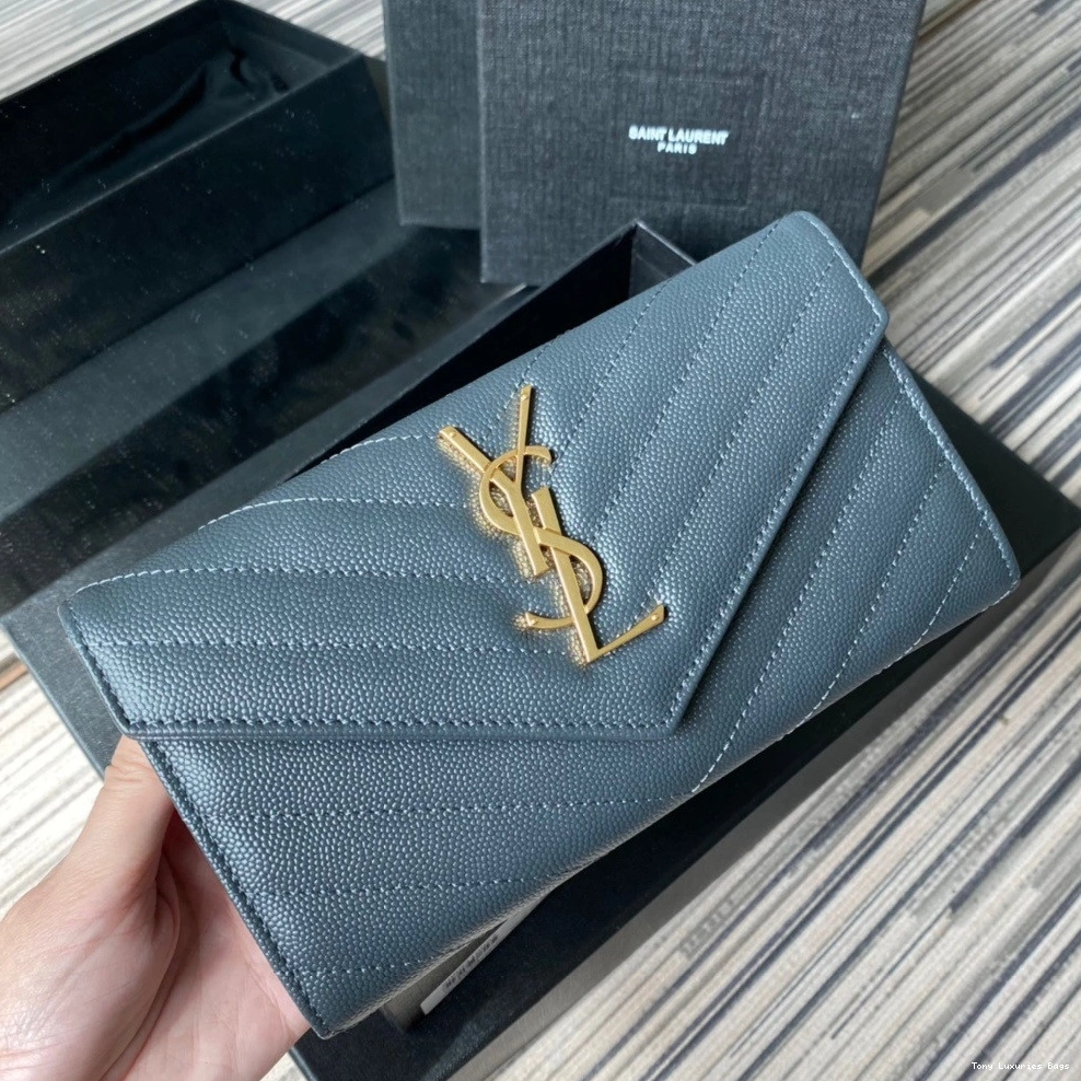 Tony Luxuries MONOGRAM LARGE FLAP WALLET YSL 0728